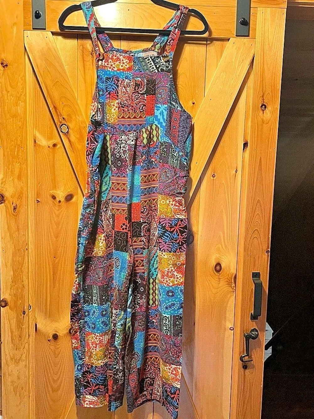 Boho, hippie, Paisley Jumpsuit/overalls size large
